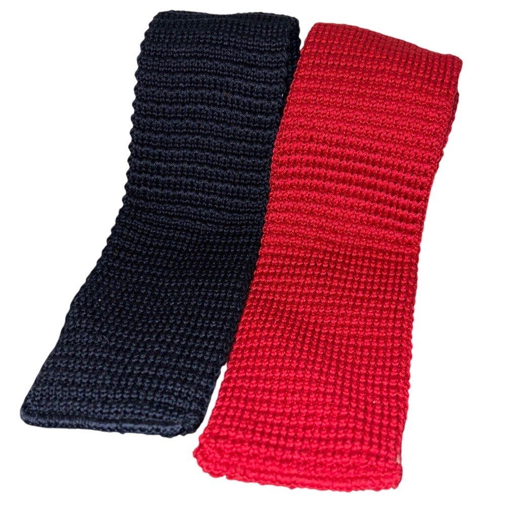 Vintage Square Ties-2 | Something Special Northport Michigan‎ | Mens Knit Ties